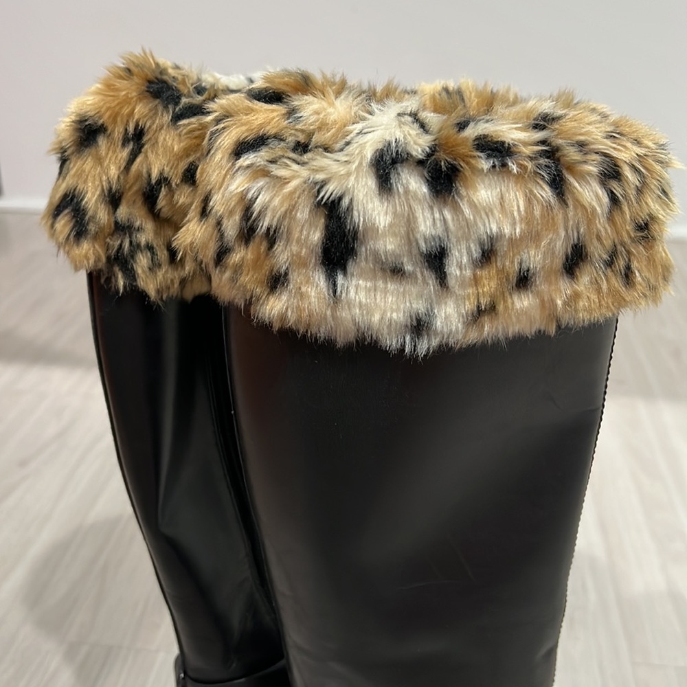 NWT BOOT TOPPERS LEOPARD FUR - Picture 4 of 7
